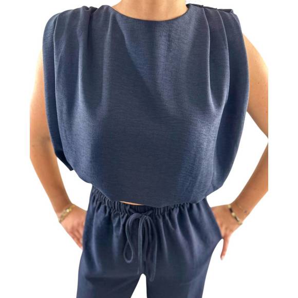 BISHOP + YOUNG Tops - NEW BISHOP + YOUNG women's serafina blue top in navy blue